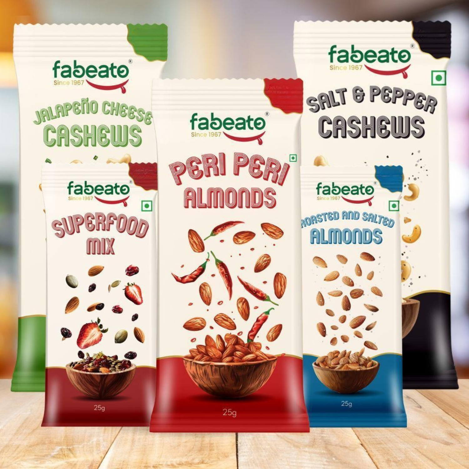 Munch on the Go Assorted Pack All in One (Pack of 5x25g each)
