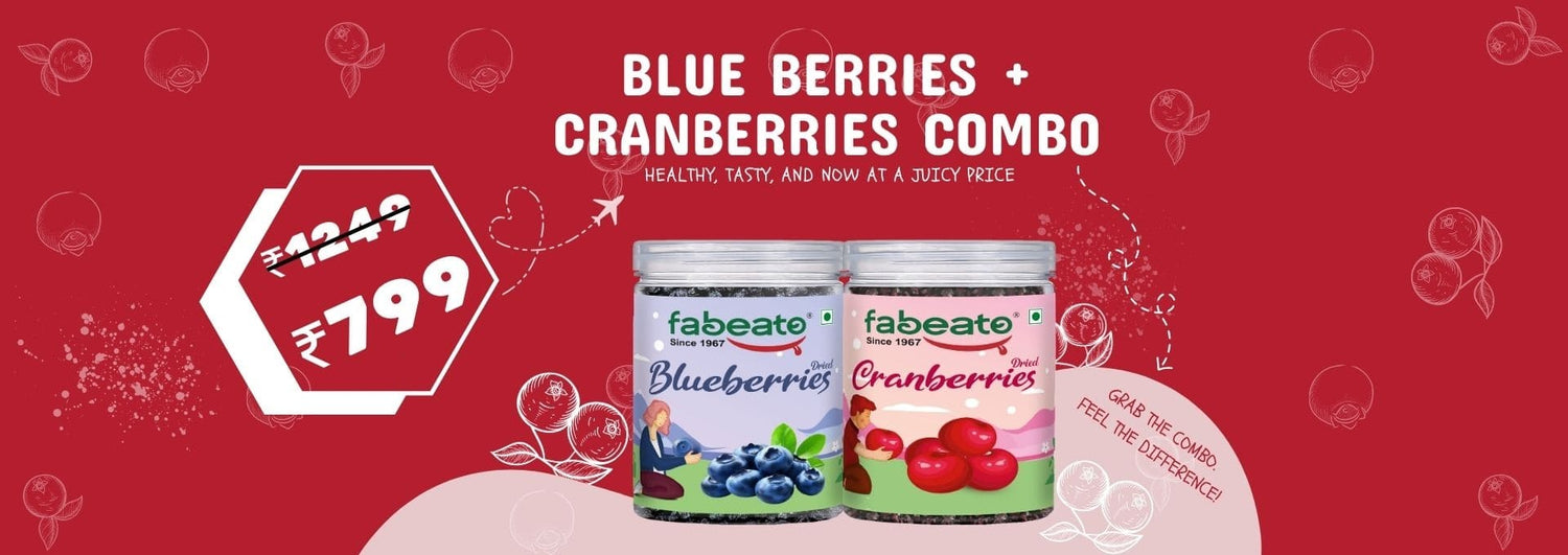 Fabeate blueberries and cranberries combo pack