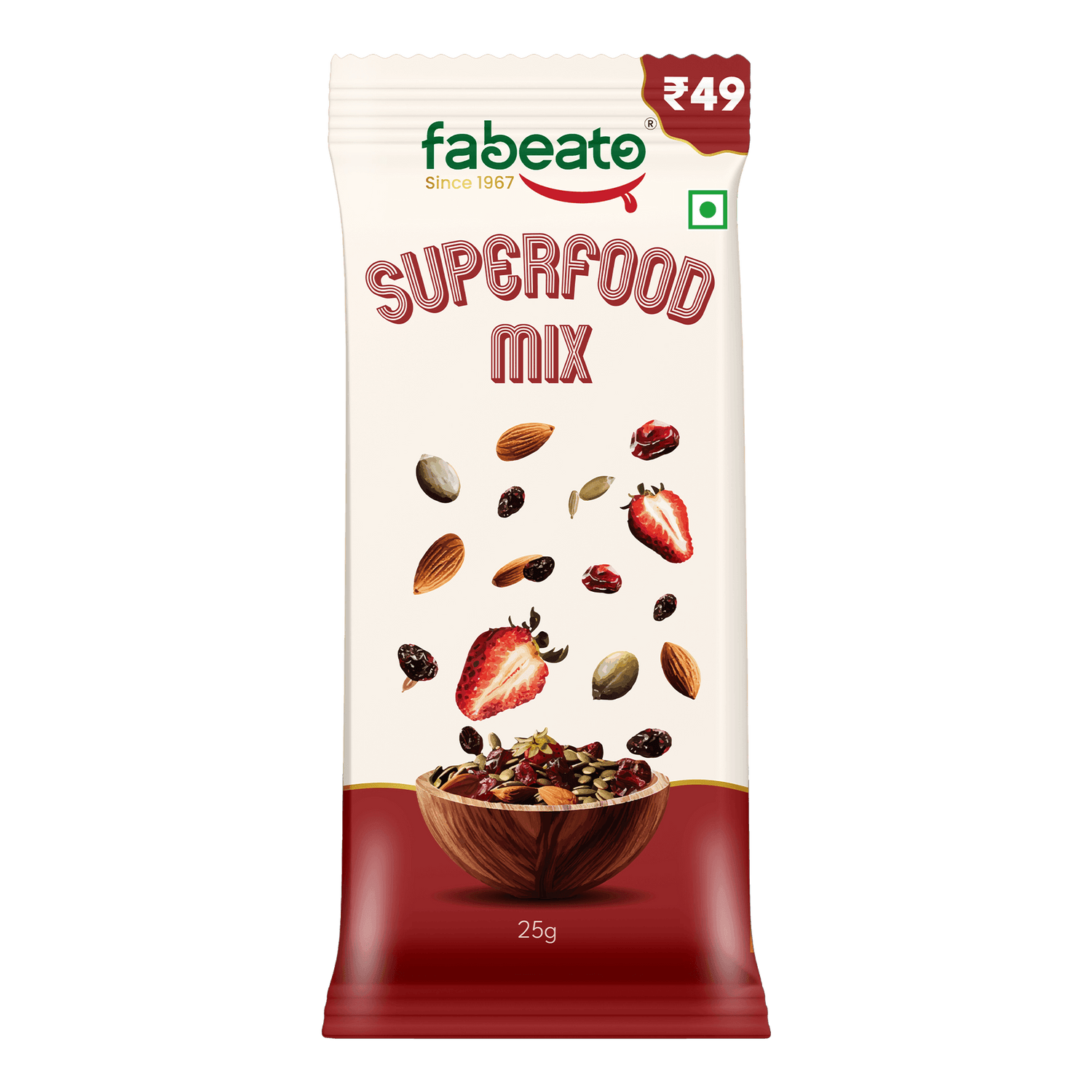 Munch on the Go Snack Premium Superfood Mix (Pack of 6x25g each) - Fabeato