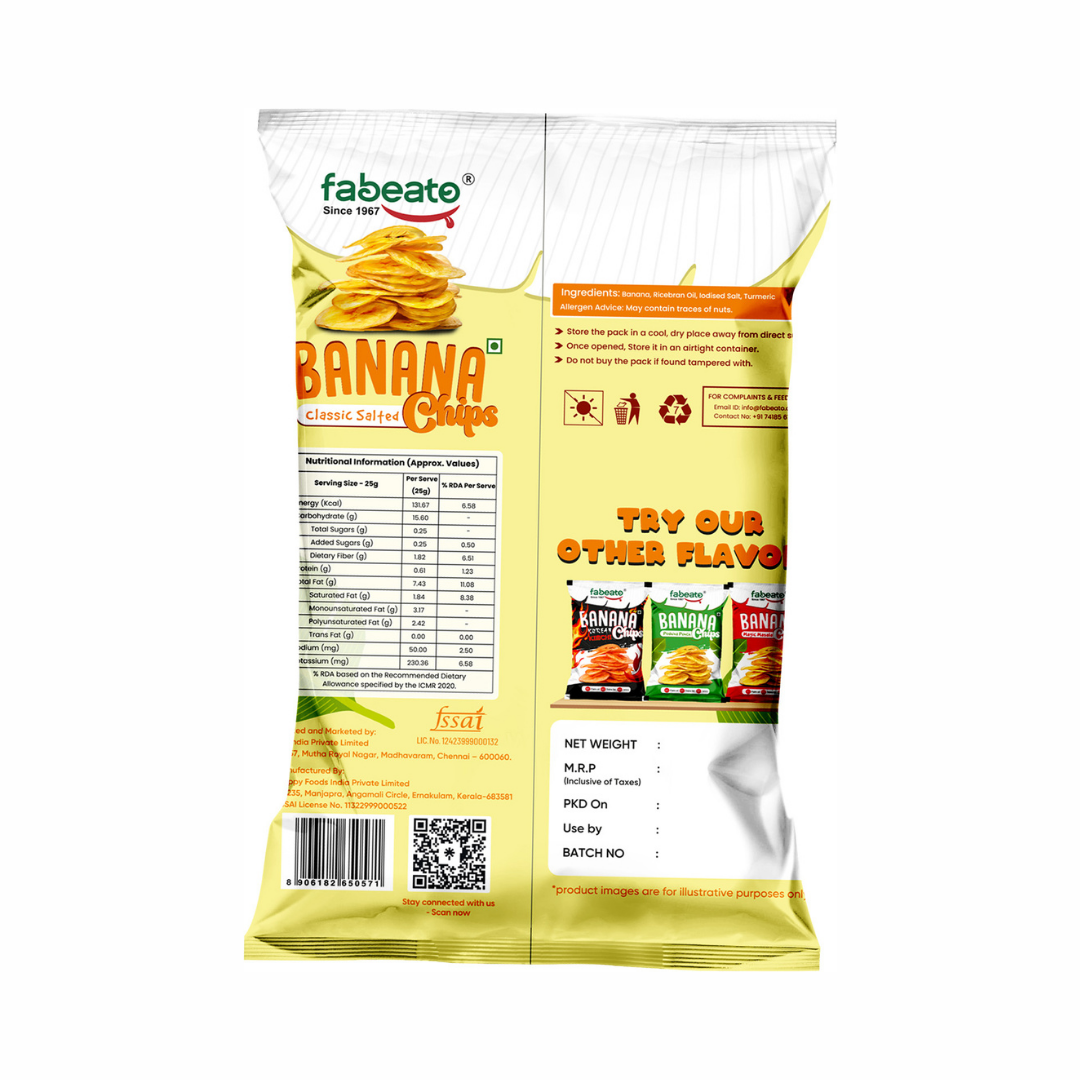 Classic Salted Flavor Banana Chips (60g)
