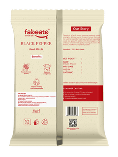 Black Pepper Whole (Kali Mirch) | 100g - Fabeato