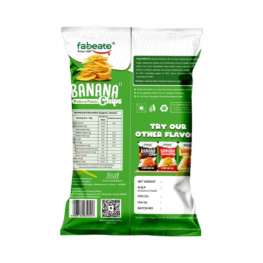 Pudhina Punch Flavor Banana Chips (60g)
