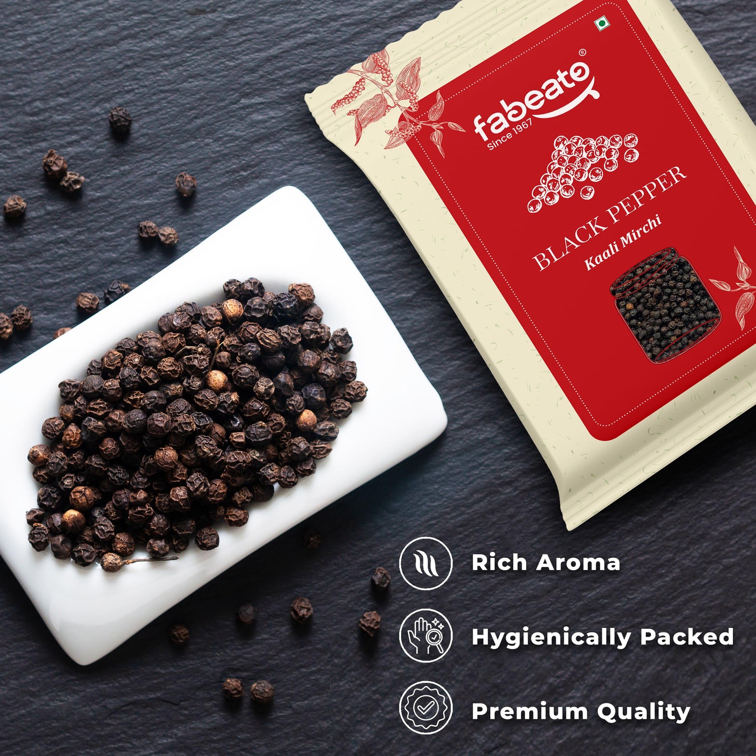 Black Pepper Whole (Kali Mirch) | 100g - Fabeato