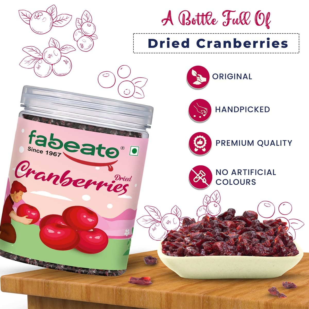 Premium Dried Cranberries 250g