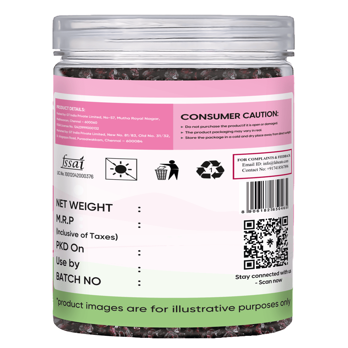 Premium Dried Cranberries 250g