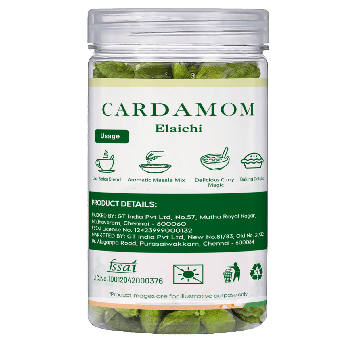 Whole Green Cardamom 8mm Bold (50g) - Fabeato