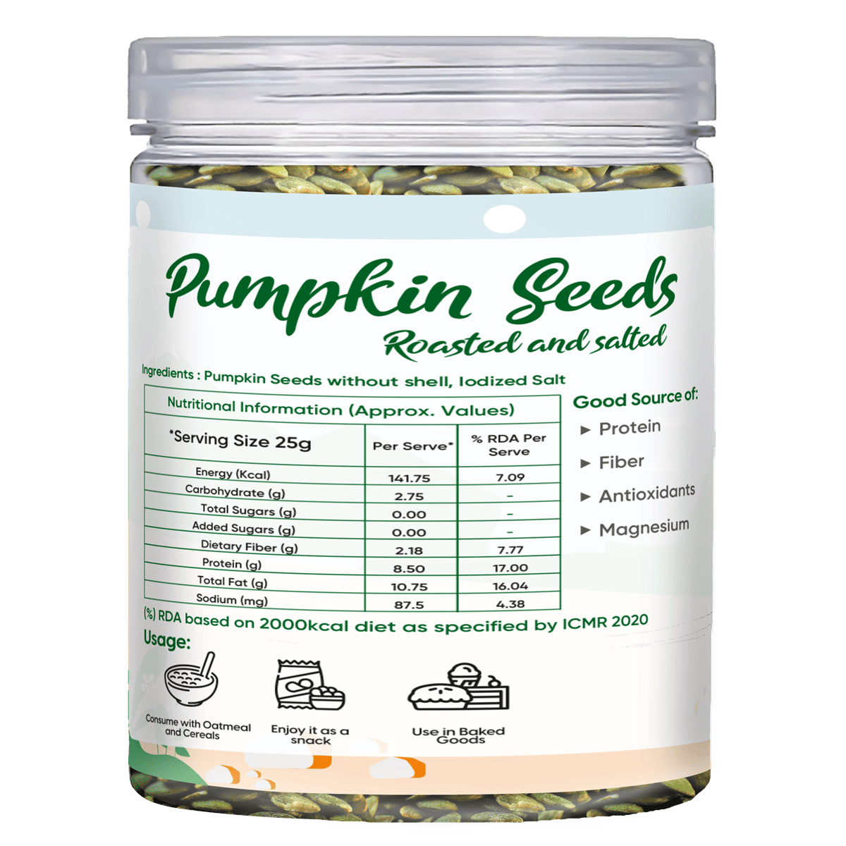 Roasted  & Salted Pumpkin seeds-250g