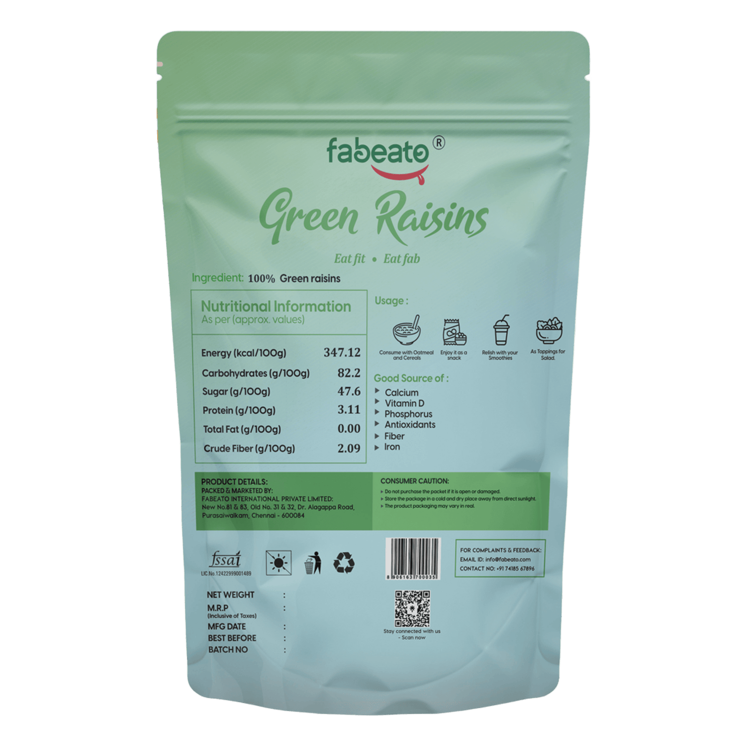 Premium Seedless Green Raisins