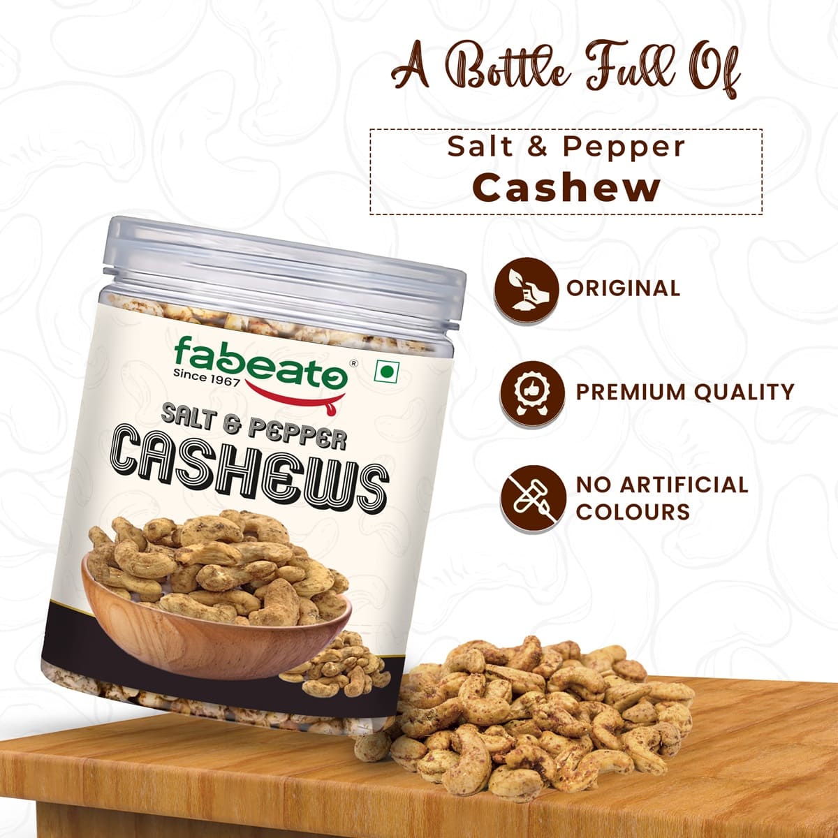 Salt & Pepper Cashews 250g